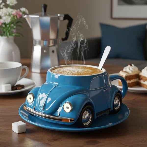Creative Beetle Mug with 304 Stainless Steel Inner Core and Resin Craft, Beetle Design Coffee Mug by eprolo