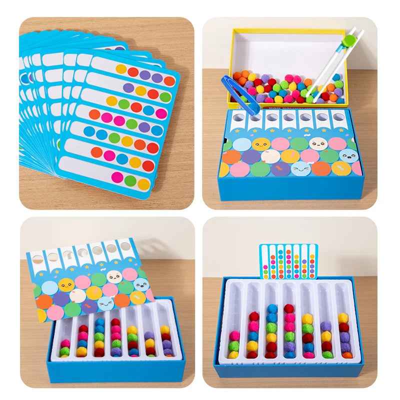 Montessori enlightenment early education clip ball classification game children's color matching toy by eprolo