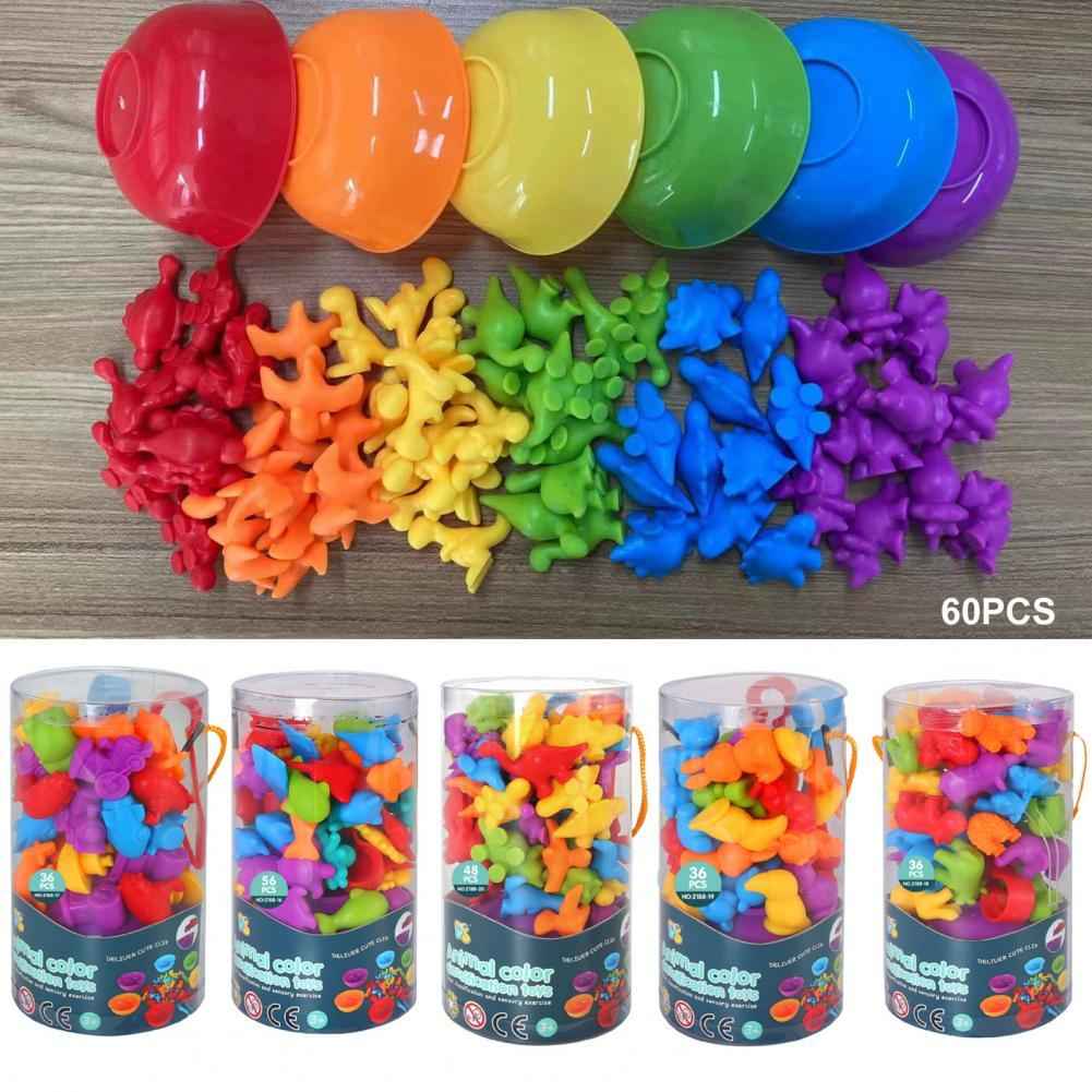 Children's Rainbow Count Early Education Cognitive Toys Montessori Teaching Aids Math Children's Game Set by eprolo