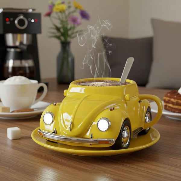 Creative Beetle Mug with 304 Stainless Steel Inner Core and Resin Craft, Beetle Design Coffee Mug by eprolo