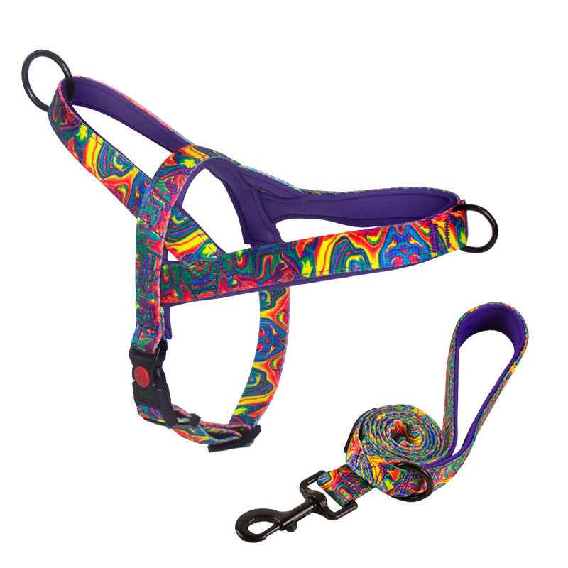 Dog Harness with Anti-Pulling Feature for Medium and Large Breeds, Lab, Golden Retriever, Dog Leash, Dog Chain by eprolo