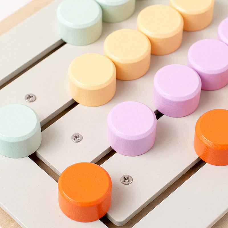 Wooden children's early education 2-in-1 four-color game color matching exercise wrist coordination puzzle toy by eprolo