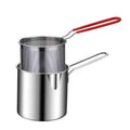 Oil Fryer, Household Deep Pot, Stainless Steel Gas Mini Pot, Japanese Style, with Filter Screen, Oil Saving Small Fryer by eprolo