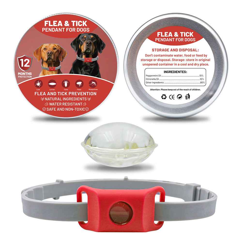Pet Cat Dog Flea and Tick Prevention Silicone Collar with Insect Repellent Tag, Anti-Flea and Anti-Tick by eprolo