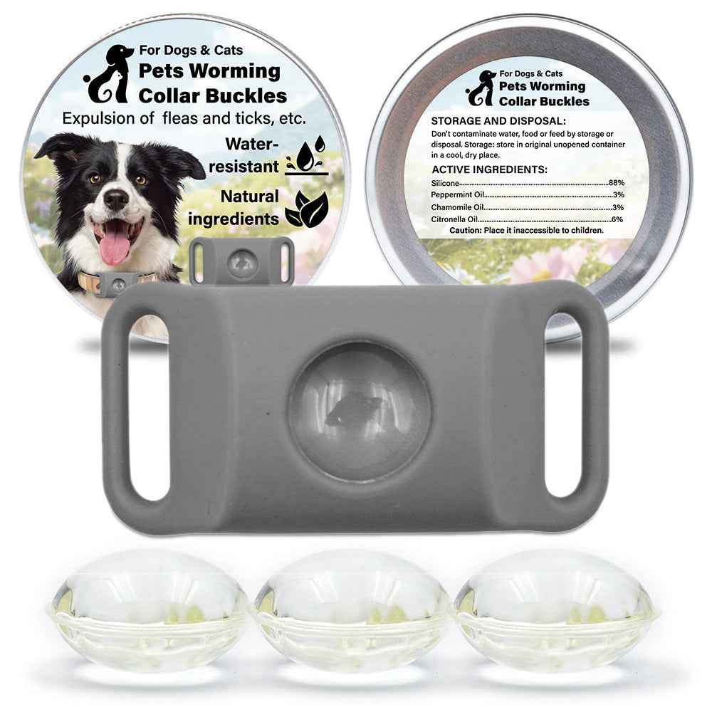 Pet Cat Dog Flea and Tick Prevention Silicone Collar with Insect Repellent Tag, Anti-Flea and Anti-Tick by eprolo