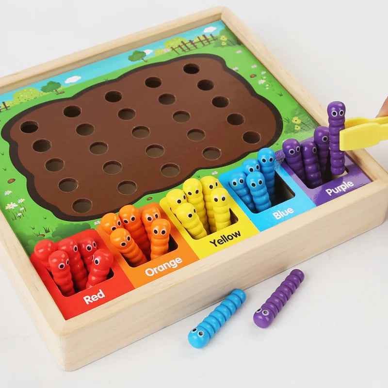 Children's classification insect catching game early education puzzle color classification matching caterpillar game by eprolo