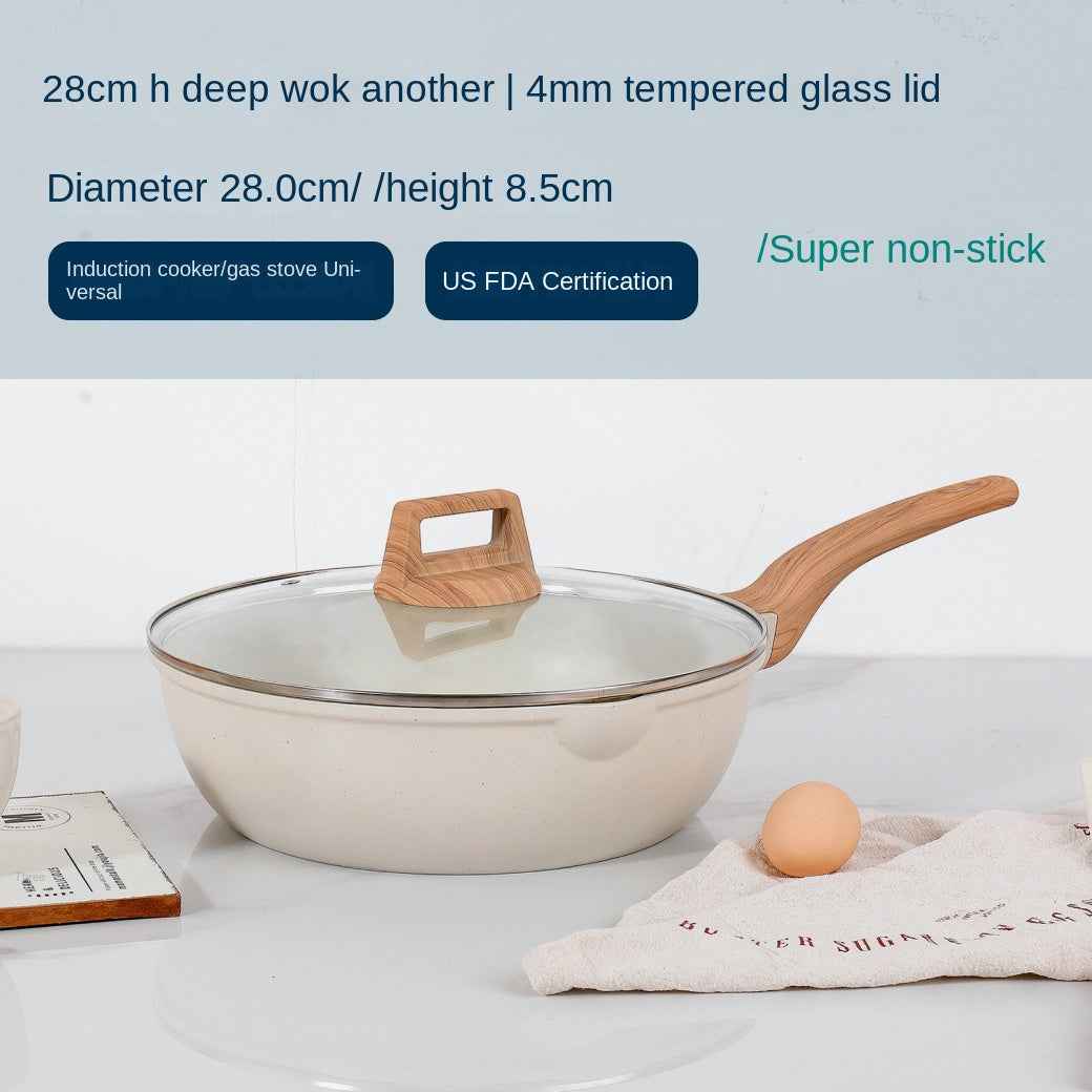 Medical stone non-stick pot soup pot stew pot frying pan wok milk pot frying pan steaming marble granite pot set by eprolo