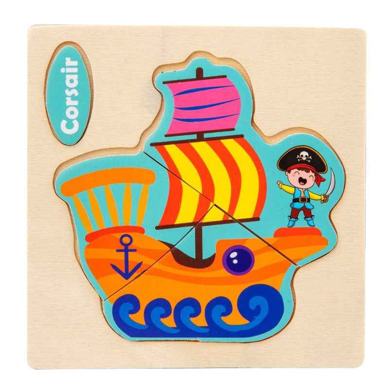 Early Education Puzzle Jitterbug With The Same Children's Educational Animal Enlightenment Cognitive Puzzle Board Toys by eprolo