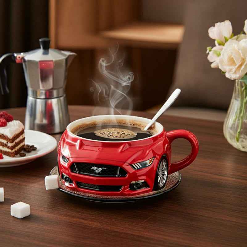 Car-Shaped Stainless Steel Coffee Mug – Handmade, Durable, Novelty Office Cup, Ideal Gift for Car Fans by eprolo