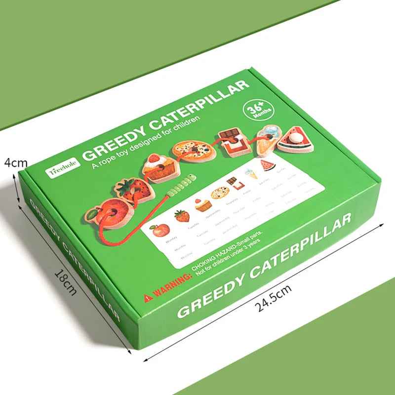 Early childhood education Greedy eating caterpillar string and bead game focus logical thinking training children's toys by eprolo