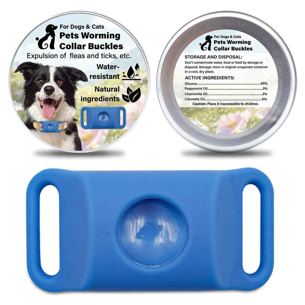 Pet Cat Dog Flea and Tick Prevention Silicone Collar with Insect Repellent Tag, Anti-Flea and Anti-Tick by eprolo