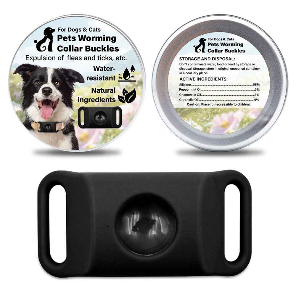 Pet Cat Dog Flea and Tick Prevention Silicone Collar with Insect Repellent Tag, Anti-Flea and Anti-Tick by eprolo