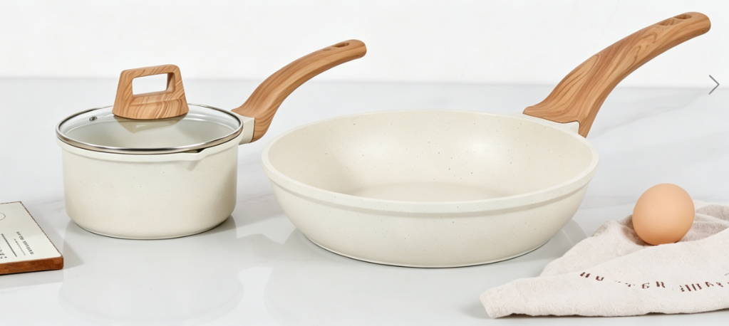 Medical stone non-stick pot soup pot stew pot frying pan wok milk pot frying pan steaming marble granite pot set by eprolo