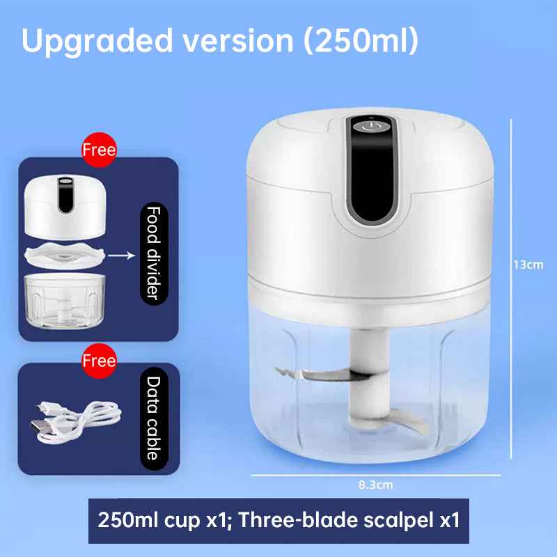 Mini Automatic Portable Food Processor, Triple Blade, USB 250 mL Electric Bivolt by eprolo
