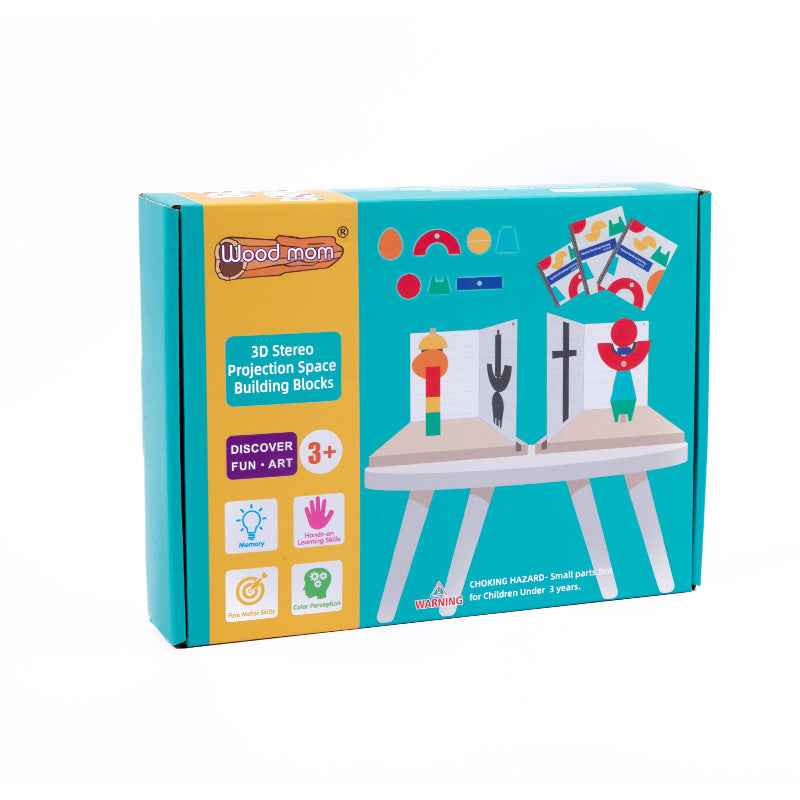 3D projection space building block shadow pairing for children's puzzle and early education assembly toys by eprolo