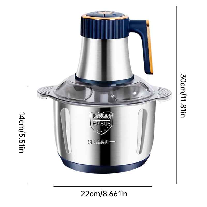 Electric Meat Grinders, 5L Food Processor, Stainless Steel Multifunctional Vegetable Slicer, Kitchen Chopper & Mixer by eprolo