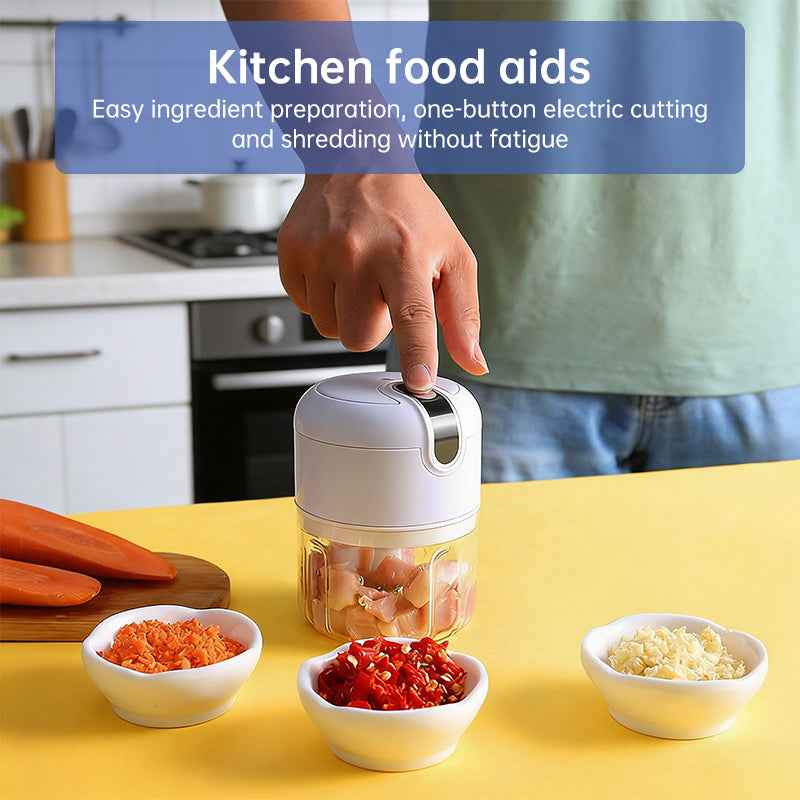 Mini Automatic Portable Food Processor, Triple Blade, USB 250 mL Electric Bivolt by eprolo