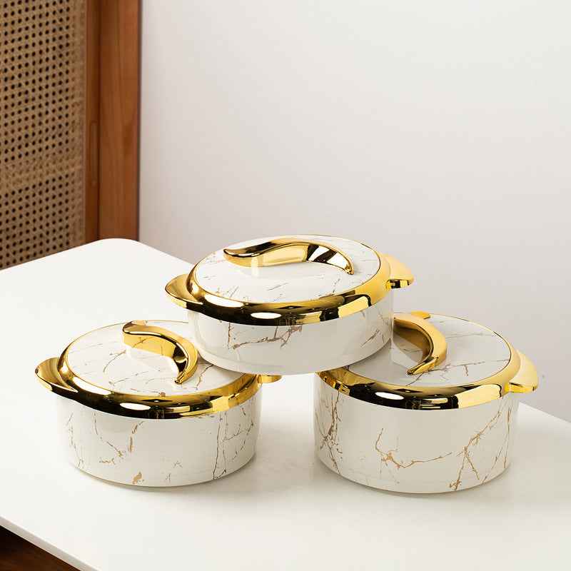 3-Piece Insulated Food Container Set (1.5L, 2L, 2.5L) - Ideal for Ramadan Celebrations, Weddings, Family Gatherings & More by eprolo