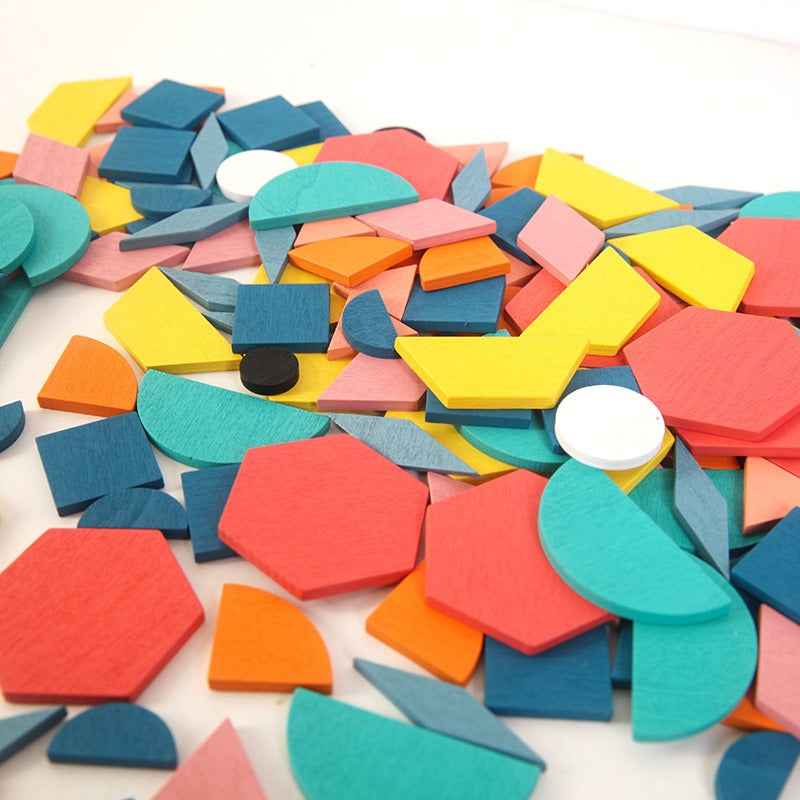 Educational Wooden Puzzles for Toddlers - 180-Piece Shape Matching Set for Fun Learning by eprolo