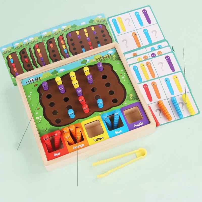 Children's classification insect catching game early education puzzle color classification matching caterpillar game by eprolo
