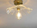 Vintage Lotus Leaf Ceiling Light – Elegant Retro Brass & Green Chandelier by eprolo