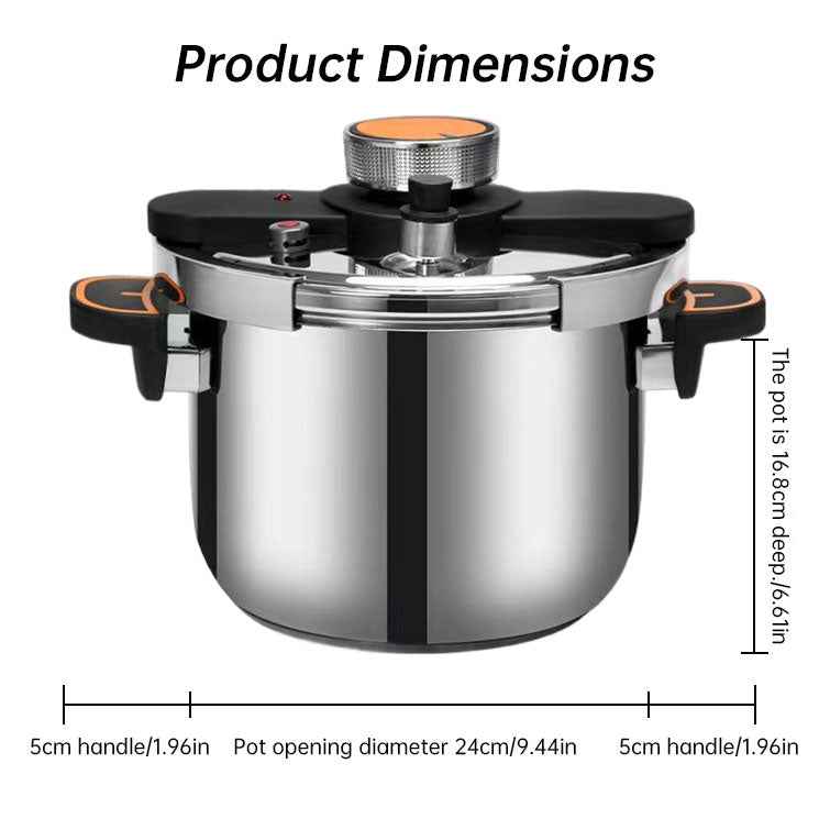 4L/6L Stainless Steel Pressure Cooker, Multi-functional Explosion-proof Pressure Pot for Gas Stove, Electric P by eprolo