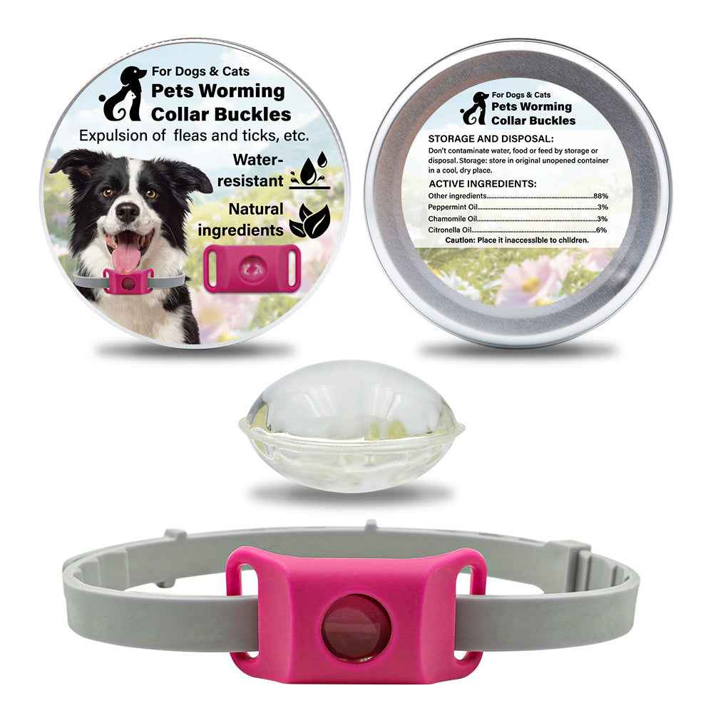 Pet Cat Dog Flea and Tick Prevention Silicone Collar with Insect Repellent Tag, Anti-Flea and Anti-Tick by eprolo