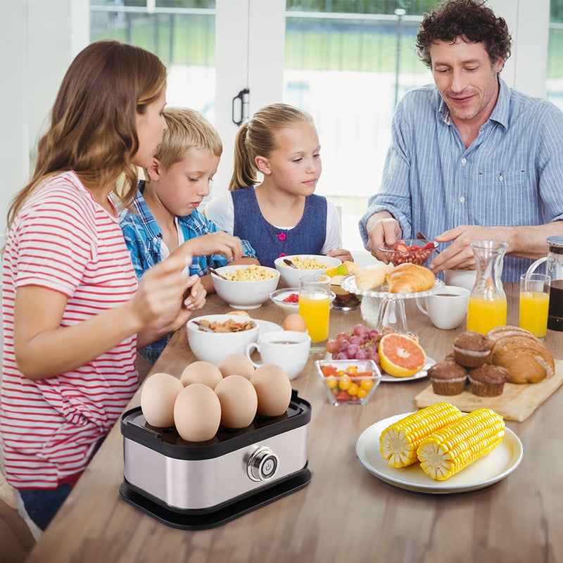 200W Power Eggs Boiler Space Saving Auto Shut-Off Smart Egg Cooker 6 Eggs Capacity Stainless Steel Rapid Egg Cooker by eprolo