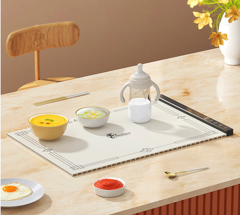 Silicone food insulation hot dish board, home folding multifunctional intelligent constant temperature heating table by eprolo