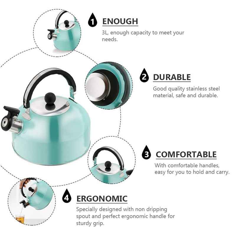 Enhance Your Tea Time with Our 3L Stainless Steel Kettle by eprolo