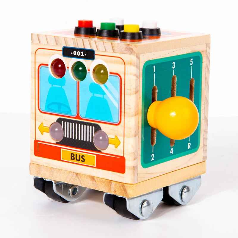 Wooden toys busy bus boys and girls Montessori early education simulation early education kindergarten puzzle toys by eprolo
