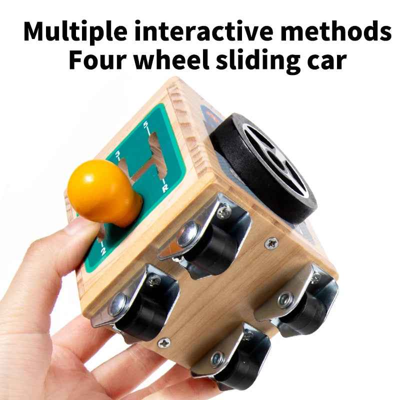 Wooden toys busy bus boys and girls Montessori early education simulation early education kindergarten puzzle toys by eprolo