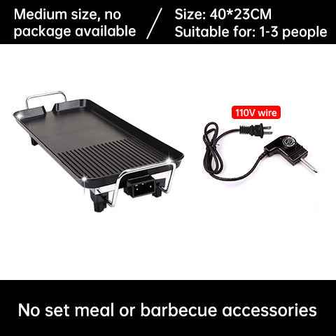 1500W Electric Teppanyaki Grill, Smokeless Non-Stick Griddle, Portable Tabletop BBQ Plate with Adjustable Temp by eprolo