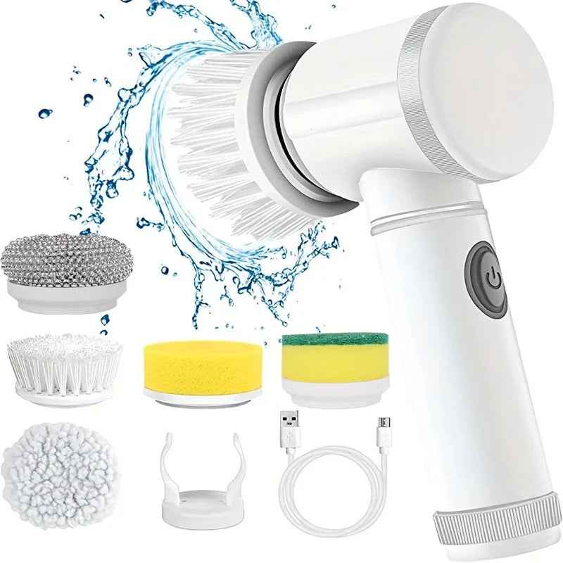 Revitalize Your Cleaning Routine with the Electric Spin Scrubber – Power Scrubber with 5 Versatile Brush Heads by eprolo