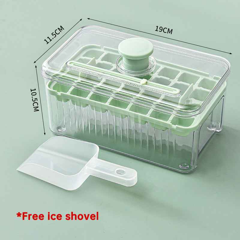Press Type Ice Cube Ice Box Refrigerator Ice Cube Artifact Silicone Mold With Cover Household Sealed Food Grade Ice Maker by eprolo