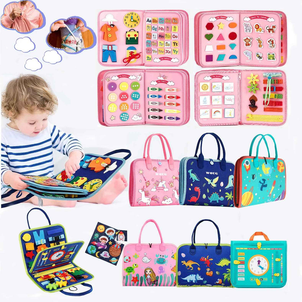 Felt learning board children's busy dressing board children's DIY early education toys felt busy board by eprolo