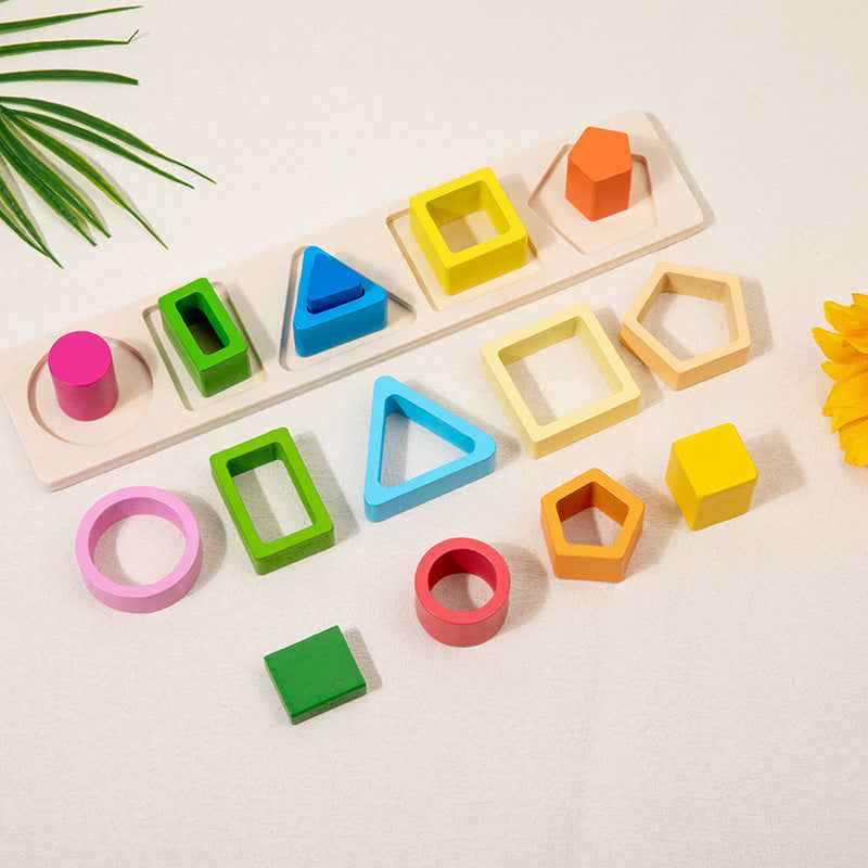 Geometric shape column matching assembly for children's enlightenment, boys and girls' early education puzzle toys, building blocks by eprolo