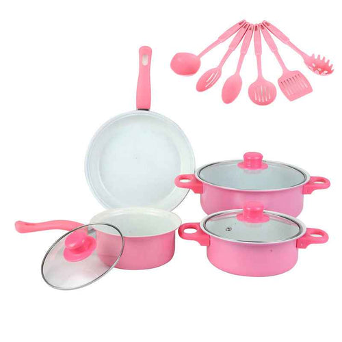 13-Piece Premium Non-Stick Cookware Set: Frying Pans, Casserole, Wok, Multi-Func, Stylish, Durable, Outdoor-Ready by eprolo