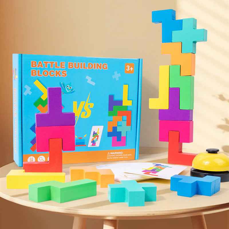 Wooden Russian building blocks for early childhood education, building block games, puzzle toys by eprolo