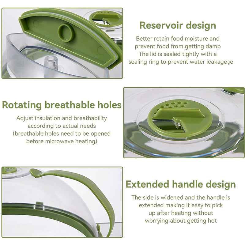 Microwave Splatter Cover - 10-inch Clear Kitchen Gadget with Water Steamer & Handle by eprolo