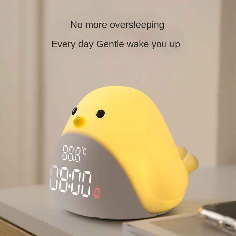 Time Bird LED Bedside Night Light, Cartoon Student Quiet Electronic Clock with USB Charging for Bedroom and Dormitory by eprolo