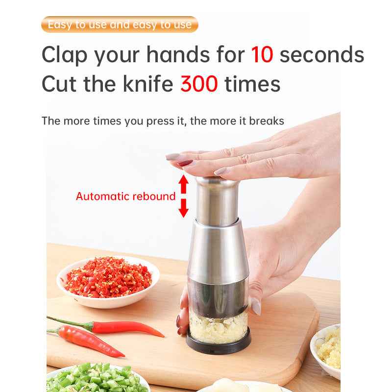 Manual Patting Knife, Stainless Steel, All Steel, Multifunctional Garlic Pester, Household Kitchen Cutter, Garlic Pester by eprolo
