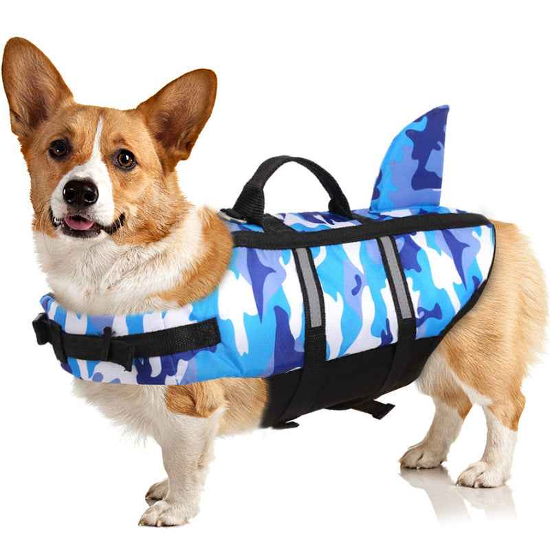 Dog Life Jacket Lightweight Adjustable Velcro Medium to Large Dog Swimwear by eprolo