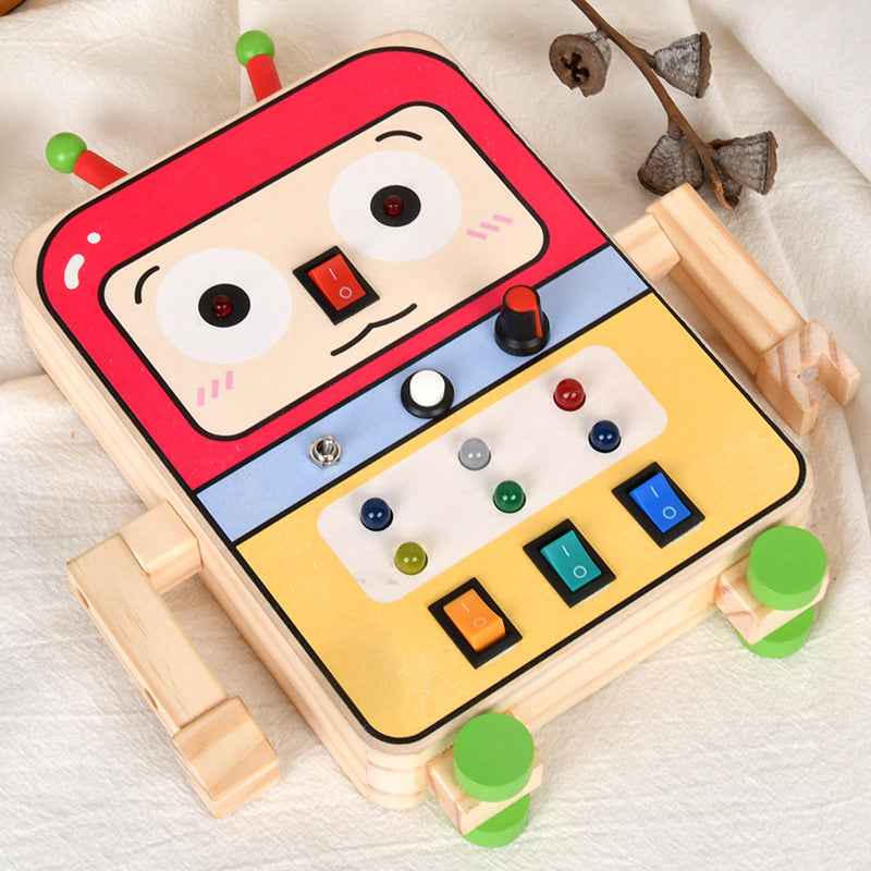 Children's circuit board switch power LED light robot busy board hands-on brain early education toy by eprolo