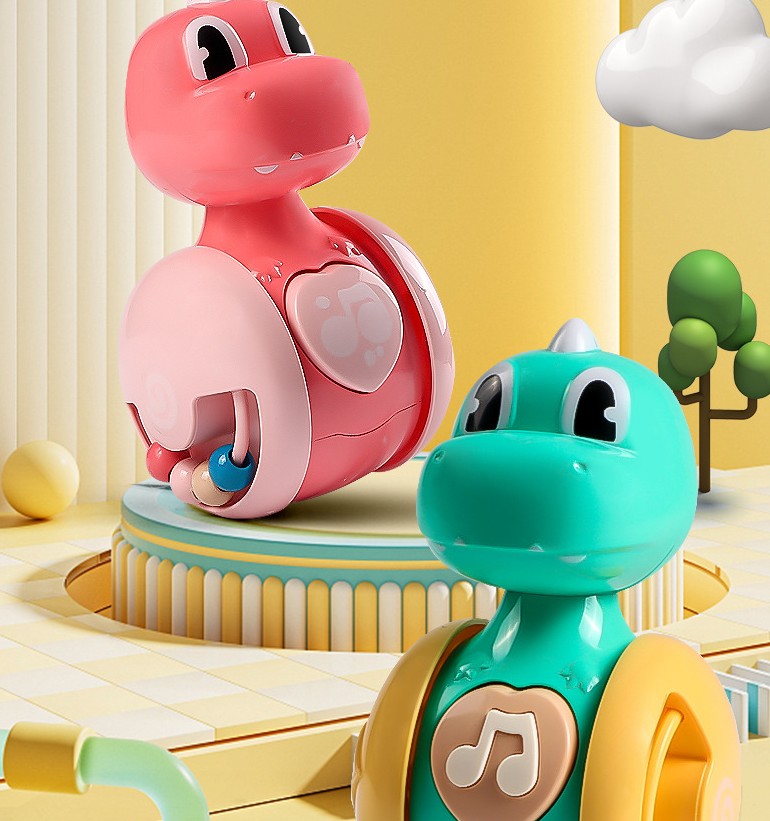 Little Deer Tumbler Children's Puzzle Early Education Toy Baby Soothing and Soothing Cartoon Shaped Cute Dinosaur by eprolo