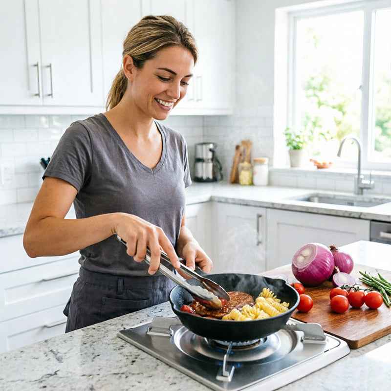 4-Pack Cast Iron Skillet Set – Non-Stick Frying Pans for Induction, Egg & Crepe Pan by eprolo