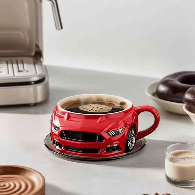 Car-Shaped Stainless Steel Coffee Mug – Handmade, Durable, Novelty Office Cup, Ideal Gift for Car Fans by eprolo
