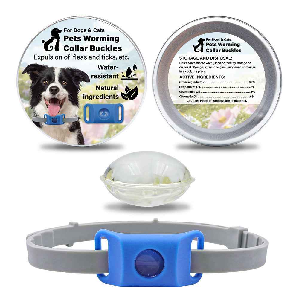 Pet Cat Dog Flea and Tick Prevention Silicone Collar with Insect Repellent Tag, Anti-Flea and Anti-Tick by eprolo