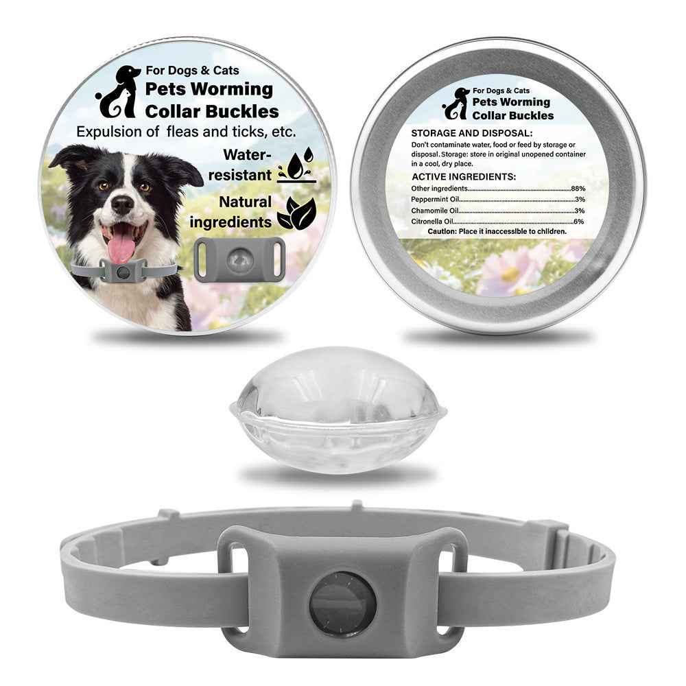 Pet Cat Dog Flea and Tick Prevention Silicone Collar with Insect Repellent Tag, Anti-Flea and Anti-Tick by eprolo