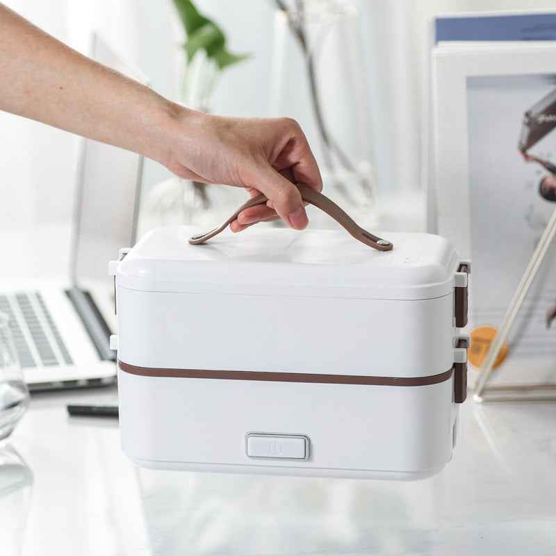 Electric lunch box stainless steel liner portable plug-in small insulation lunch box home heating lunch box steaming rice artifa by eprolo